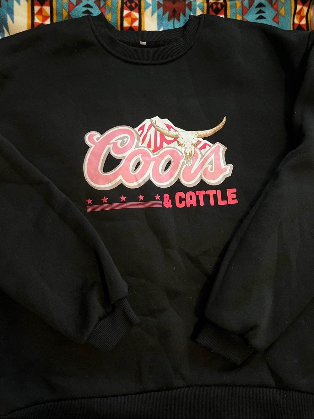 Black Long Sleeve Sweatshirt says coors